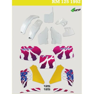 Ufo RM 125 (1992) Kit de Plastique Blanc - Kit de Plastique Ufo RM 125 (1992) Kit de Plastique Blanc - Kit de Plastique