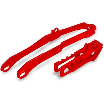 UFO Plast Kettenführung + Schwingarm-Slider - Honda CRF 450/250 2019-2024 - Rot UFO Plast Kettenführung + Schwingarm-Slider - Honda CRF 450/250 2019-2024 - Rot