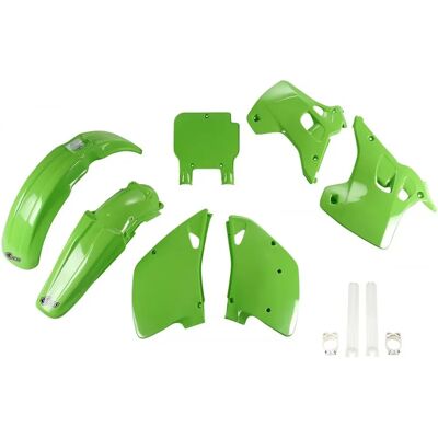 Kit plastique vert UFO Kawasaki KX 125/250 (1992) - Publicité Kit plastique vert UFO Kawasaki KX 125/250 (1992) - Publicité
