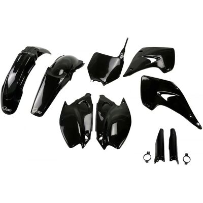 Kit de plastiques complet Ufo Kawasaki KX 125/250 - Noir - 2004-2008 Kit de plastiques complet Ufo Kawasaki KX 125/250 - Noir - 2004-2008