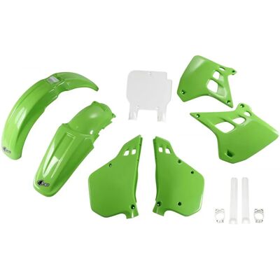 Ufo Kawasaki Kx 250 1990-1991 Kunststoffset - Motocross Ufo Kawasaki Kx 250 1990-1991 Kunststoffset - Motocross