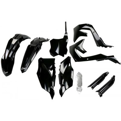 Kit de Plastiques UFO Kawasaki KXF 250/450 - Noir - Publicité Kit de Plastiques UFO Kawasaki KXF 250/450 - Noir - Publicité