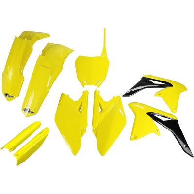 Kit Completo de Plásticos Ufo Suzuki RMZ 250 - Amarillo - Kit de Plásticos para Moto Kit Completo de Plásticos Ufo Suzuki RMZ 250 - Amarillo - Kit de Plásticos para Moto