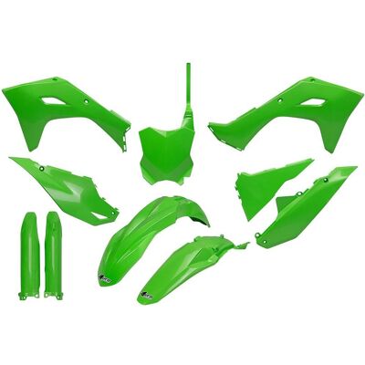 UFO - Kawasaki 450 KX-F 2024 - Origine - Kit plastique - Publicité UFO - Kawasaki 450 KX-F 2024 - Origine - Kit plastique - Publicité