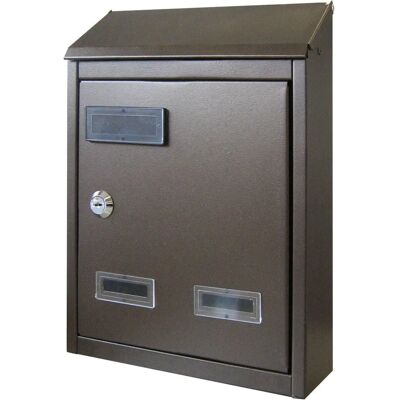 Salonesrl Stahlbriefkasten 21x7x30cm Marrone Oro Salonesrl Stahlbriefkasten 21x7x30cm Marrone Oro