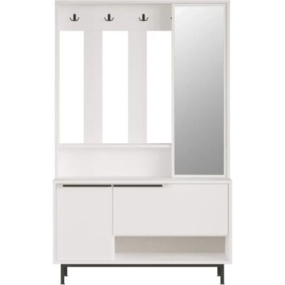 Rebecca Mobili Mikan Armoire d'entrée - Moderne Blanc Gris Foncé - Publicité Rebecca Mobili Mikan Armoire d'entrée - Moderne Blanc Gris Foncé - Publicité