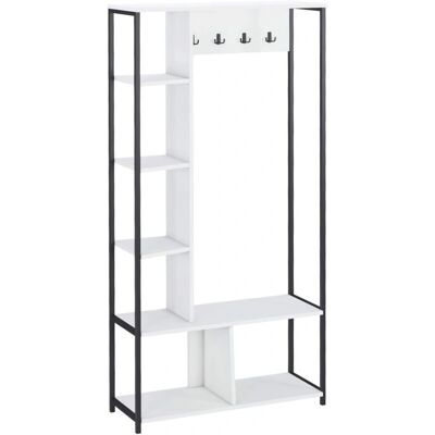 Armario Rebecca - Mueble de entrada moderno con acero y tablero Armario Rebecca - Mueble de entrada moderno con acero y tablero