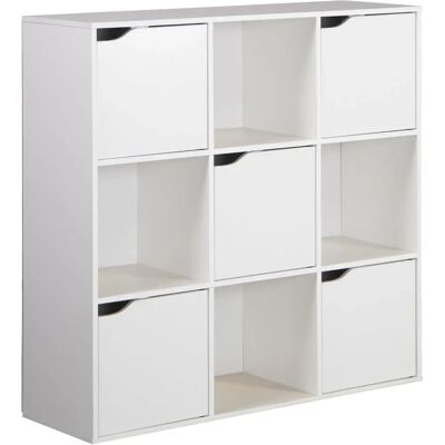 Bibliothèque Rebecca Mobili Vesparia - 90x90x30 - Blanc - Bibliothèque - Publicité Bibliothèque Rebecca Mobili Vesparia - 90x90x30 - Blanc - Bibliothèque - Publicité