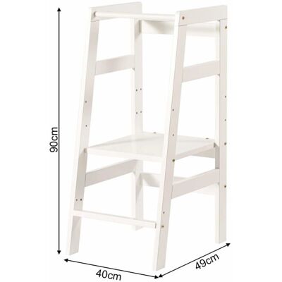Rebecca Mobili - Torre Montessori Zalina - Pino Natural - 90x40x49 - Muebles para Niños Rebecca Mobili - Torre Montessori Zalina - Pino Natural - 90x40x49 - Muebles para Niños