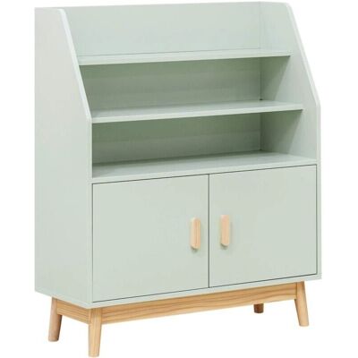Estantería Infantil Rebecca - Verde agua Marrón - 100x80x33 - Muebles para niños Estantería Infantil Rebecca - Verde agua Marrón - 100x80x33 - Muebles para niños
