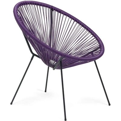 Rebecca Mobili - Papatya - Violet - Acier PE - Chaise de jardin - Publicité Rebecca Mobili - Papatya - Violet - Acier PE - Chaise de jardin - Publicité