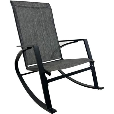 Chaise à Bascule Moderne Rebecca Mobili - Noir, Gris Foncé - Mobilier - Publicité Chaise à Bascule Moderne Rebecca Mobili - Noir, Gris Foncé - Mobilier - Publicité