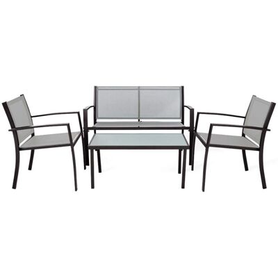 Conjunto de Sofás de Jardín Rebecca Mobili Antracita - Muebles de Exterior Conjunto de Sofás de Jardín Rebecca Mobili Antracita - Muebles de Exterior