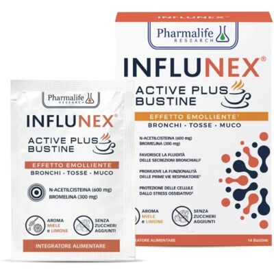 Pharmalife Research Srl Influnex Active Plus - Supporto Tosse e Raffreddore Pharmalife Research Srl Influnex Active Plus - Supporto Tosse e Raffreddore