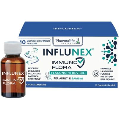 Pharmalife Influnex Immuno Flora - 15 fiale probiotiche Pharmalife Influnex Immuno Flora - 15 fiale probiotiche