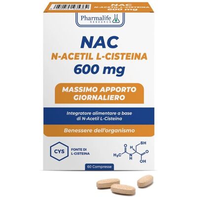 Pharmalife Research Srl NAC 600MG 60CPR - Integratore alimentare Pharmalife Research Srl NAC 600MG 60CPR - Integratore alimentare