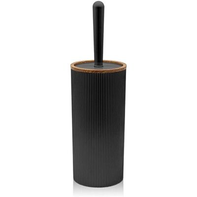 INBAGNO - Blob - Nero effetto legno - Plastica - Portaspazzole WC INBAGNO - Blob - Nero effetto legno - Plastica - Portaspazzole WC