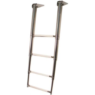 Escalera telescópica de acero inoxidable OEM Marine - 4 peldaños Escalera telescópica de acero inoxidable OEM Marine - 4 peldaños