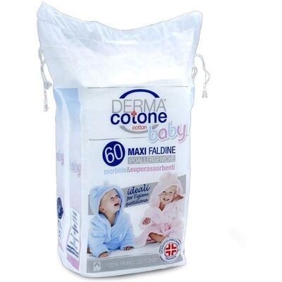 Faldine Dermacotone Baby Maxi Ipoallergeniche per Pelle Sensibile - Salviette per Bambini Faldine Dermacotone Baby Maxi Ipoallergeniche per Pelle Sensibile - Salviette per Bambini