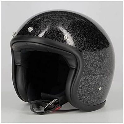 DMD Vintage Glitter Schwarz Helm - Europäische Zulassung DMD Vintage Glitter Schwarz Helm - Europäische Zulassung