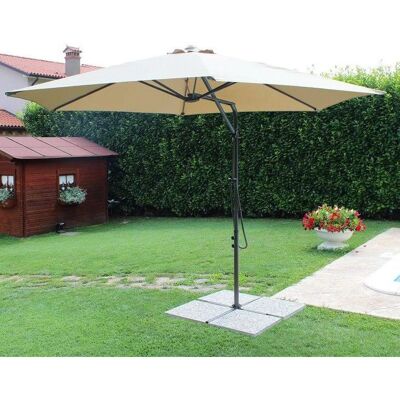 Milani Home Ombrellone da Giardino Tortora - Design Decentrato 3m Milani Home Ombrellone da Giardino Tortora - Design Decentrato 3m
