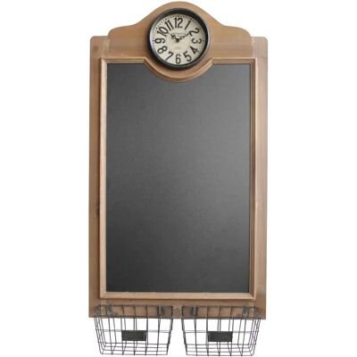 Milani Home - JORDAN - Nero - Chalkboard with clock Milani Home - JORDAN - Nero - Chalkboard with clock