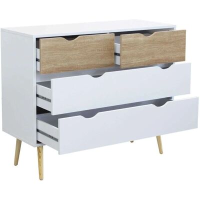 Milani Home Cassettiera Bianca 4 Cassetti Design Moderno Minimalista Milani Home Cassettiera Bianca 4 Cassetti Design Moderno Minimalista