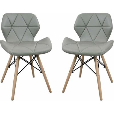 Milani Home Set di 2 Sedie Moderne in Ecopelle - Sedia Milani Home Set di 2 Sedie Moderne in Ecopelle - Sedia