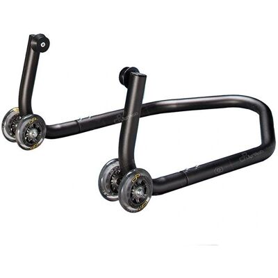 Cavalletto posteriore regolabile in ferro con rulli - Supporto moto Cavalletto posteriore regolabile in ferro con rulli - Supporto moto