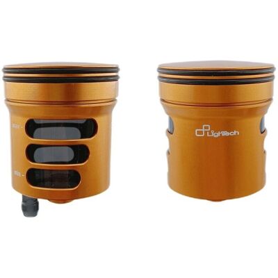 Lightech Gold Brake & Clutch Oil Tank - Universal, Easy Install Lightech Gold Brake & Clutch Oil Tank - Universal, Easy Install