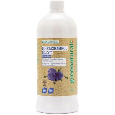 Greenatural Champú y Gel de Ducha de lino y arroz - Bio y suave Greenatural Champú y Gel de Ducha de lino y arroz - Bio y suave