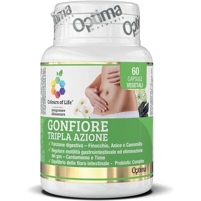 Colori della Vita Gonfiore Tripla Azione - Supporto Digestivo - 60 Capsule Colori della Vita Gonfiore Tripla Azione - Supporto Digestivo - 60 Capsule