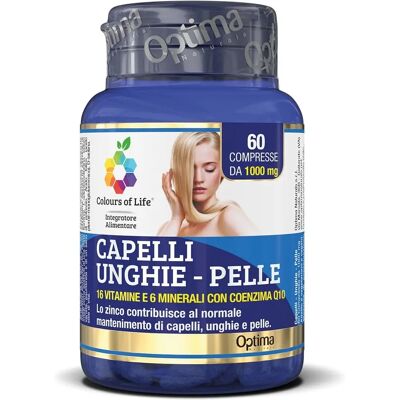 Optima Naturals - Capelli, Unghie, Pelle - 60 Compresse - Integratore Optima Naturals - Capelli, Unghie, Pelle - 60 Compresse - Integratore