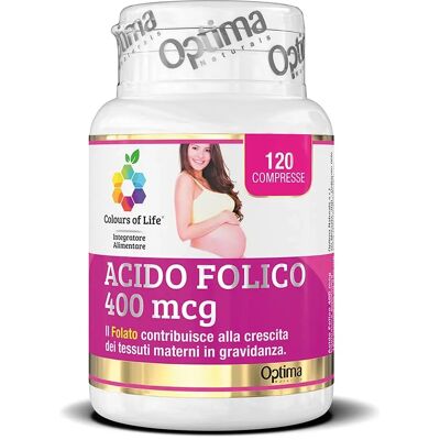 Optima Naturals Folsäure 120 Tabletten - Nahrungsergänzung für Schwangere Optima Naturals Folsäure 120 Tabletten - Nahrungsergänzung für Schwangere