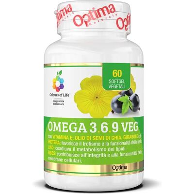 Optima Naturals Omega 3-6-9 Veg 60 Softgels - Integratore alimentare Optima Naturals Omega 3-6-9 Veg 60 Softgels - Integratore alimentare