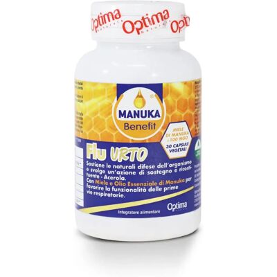 Optima Naturals Manuka Benefit Flu Urto - Supporto respiratorio - 30 Capsule Optima Naturals Manuka Benefit Flu Urto - Supporto respiratorio - 30 Capsule