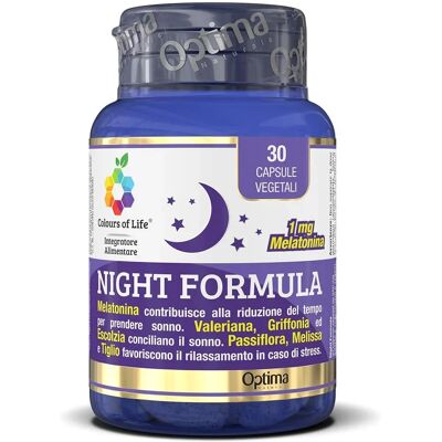 Optima Naturals Srl Night Formula - Sonno e Relax - Integratore Alimentare Optima Naturals Srl Night Formula - Sonno e Relax - Integratore Alimentare