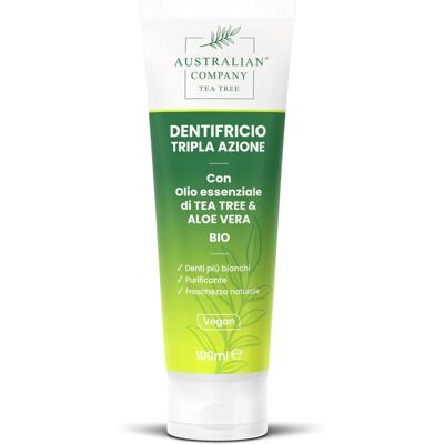 Optima Naturals Srl Dentifricio Tripla Azione Tea Tree - Dentifricio Optima Naturals Srl Dentifricio Tripla Azione Tea Tree - Dentifricio
