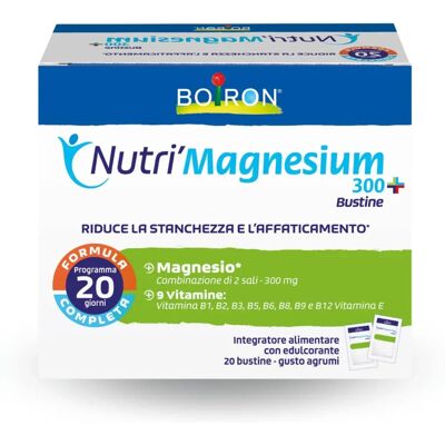 Boiron Nutri'magnesium 300+ - Integratore alimentare - Riduce la stanchezza - Gusto agrumi Boiron Nutri'magnesium 300+ - Integratore alimentare - Riduce la stanchezza - Gusto agrumi
