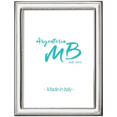 Portafoto Argenteria MB in Argento PVD con Bordi Perlé - Cornice Portafoto Argenteria MB in Argento PVD con Bordi Perlé - Cornice