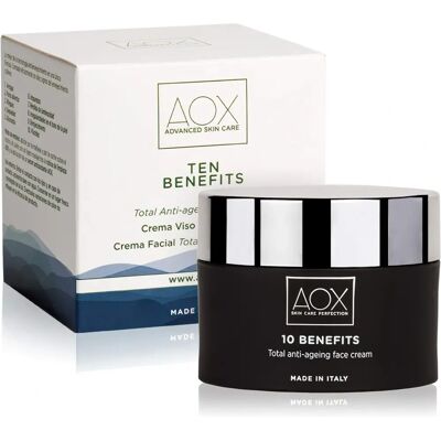 AOX Italia Srl Dieci Benefici Crema Viso - Anti-Age, Idratante, 50ml AOX Italia Srl Dieci Benefici Crema Viso - Anti-Age, Idratante, 50ml