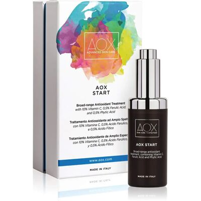 Aox Italia Srl AOX Start 30ml - Siero Antiossidante con Vitamina C, Acido Ferulico, Anti-invecchiamento, Schiarisce Macchie Aox Italia Srl AOX Start 30ml - Siero Antiossidante con Vitamina C, Acido Ferulico, Anti-invecchiamento, Schiarisce Macchie