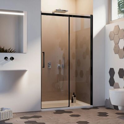 Idralite Prime Black 130 cm Puerta de ducha - Shower Door Idralite Prime Black 130 cm Puerta de ducha - Shower Door