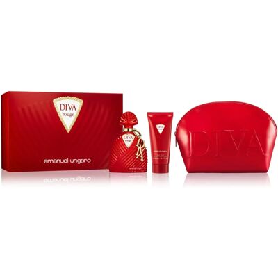 Emanuel Ungaro Diva Rouge Perfume Gift Set - 100ml + Body Emulsion Emanuel Ungaro Diva Rouge Perfume Gift Set - 100ml + Body Emulsion