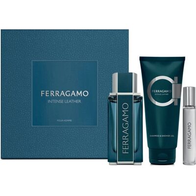 Set regalo Ferragamo Intense Leather per uomini Set regalo Ferragamo Intense Leather per uomini