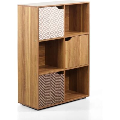 WE HOME Libreria in legno 6 cubi con ante - Libreria WE HOME Libreria in legno 6 cubi con ante - Libreria