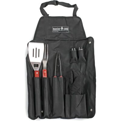 Mastercook Ruw staal Barbecue Accessoires Set - Schort & Handschoen Mastercook Ruw staal Barbecue Accessoires Set - Schort & Handschoen
