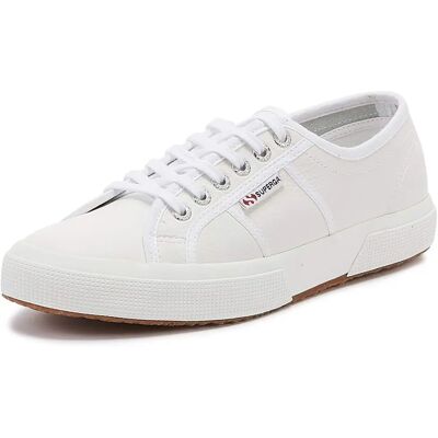 Superga 2750 Efglu Cuir Blanc Baskets Décontractées - Baskets Décontractées - Publicité Superga 2750 Efglu Cuir Blanc Baskets Décontractées - Baskets Décontractées - Publicité