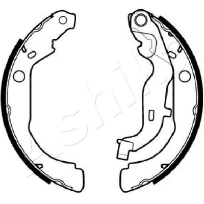 Ashika Duster Brake Shoes Set - Rear Axle 228mm Ashika Duster Brake Shoes Set - Rear Axle 228mm