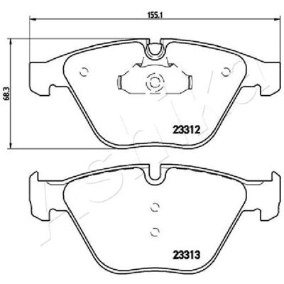 Ashika Model 50-00-0115 Front Brake Pad Set - Brake Pads Set, Disc Brake Ashika Model 50-00-0115 Front Brake Pad Set - Brake Pads Set, Disc Brake